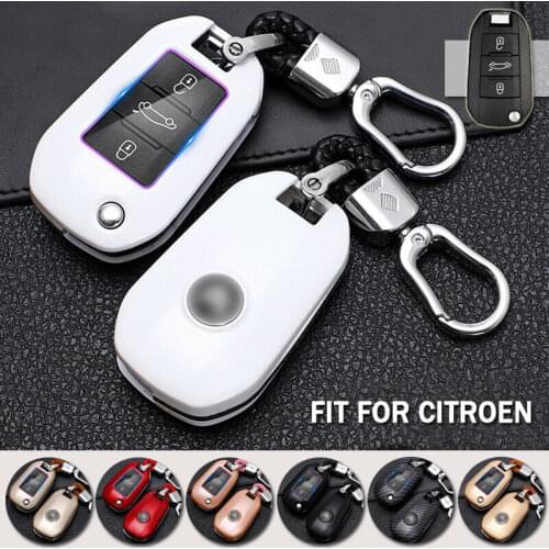 ABS Car Key Fob Case Cover For Citroen C3 C4 Cactus C5 Cactus C-Elysee For Peugeot 208 308 508 2008 3008