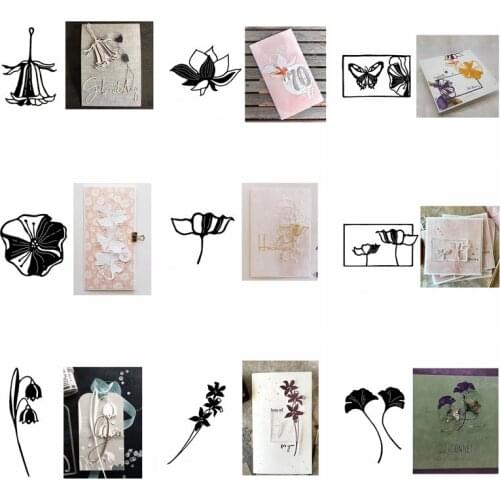 Lotus Flowers Big Magnolia March Cup Butterfly Metal Cutting Dies for Scrapbooking Cards Making Crafts New 2020