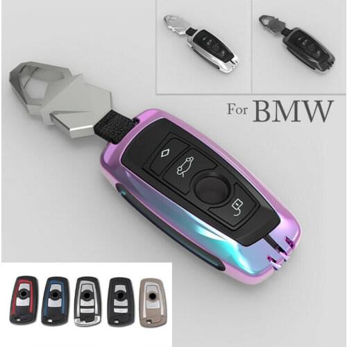 For BMW F12 F20 F21 F30 F31 F34 F35 F80 F10 F11 F18 F06 F07 1 2 3 4 5 6 7 Series Zinc Alloy Smart Remote Key Cover Case Holder