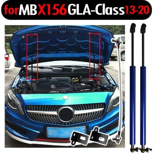 For Mercedes Benz CLAG LA200 220 260 2017 2018 Auto Bonnet Modify Gas Struts Lift Support Shock Damper Carbon Fiber Absorber