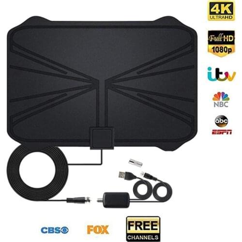 Hengshanlao 2021 new indoor 1080 miles 4K 30DB digital HD TV antenna with local channel signal amplifier DVB-T2 TV antenna