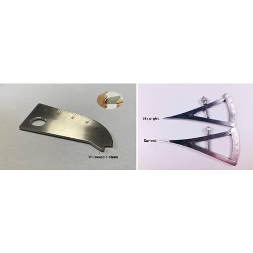 1Piece Dental S.S Bite Gauge Caliper Mouth Gag Opening Capacity Castroviejo Measuring Triangle Ruler