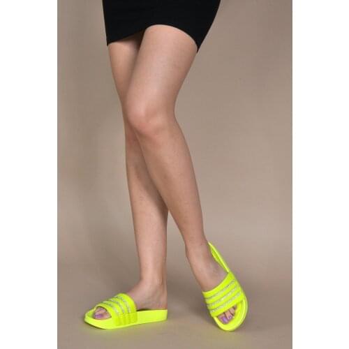 Mink Shoes Women Neon-yellow Slippers Vzn20-114y