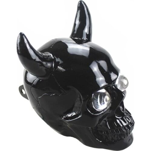 Motorcycle Universal 12V LED Skull Head Light Handmade Headlight Lamp For Harley Honda Suzuki Kawasaki Yamaha Touring Chopper