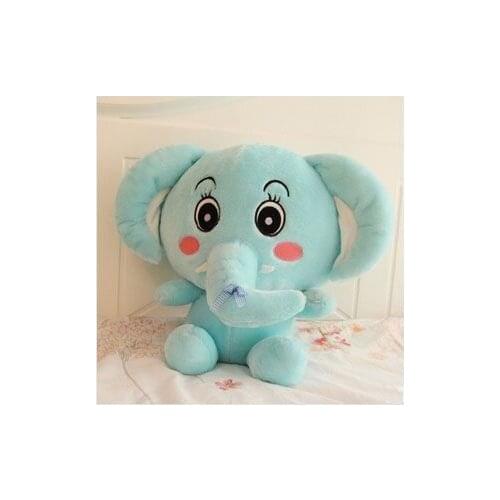 Stuffed animal blue elephant plush toy about 40cm cute cartoon elephant soft doll t512