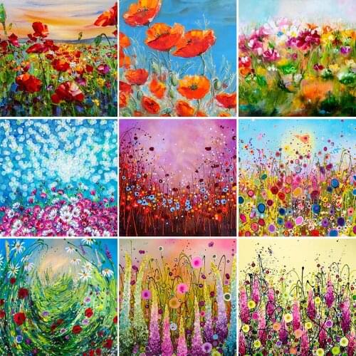 5D DIY Diamond Painting Abstract Flowers Cross Stitch Kit Full Drill Embroidery Mosaic Art Picture of Rhinestones Decor Gift