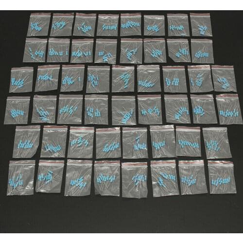 2W Metal Film Resistors Assorted Kit ,1% set of Resistors Assortment 1R 1.5R 2.2R 2.7R 3.3R 3.9R 4.7R 5.1R 6.2R 6.8R 7.5R 8.2R