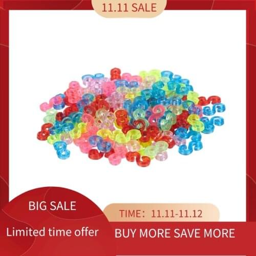 New Amazing Loom Bands Pack of 125 Colorful S-Clips
