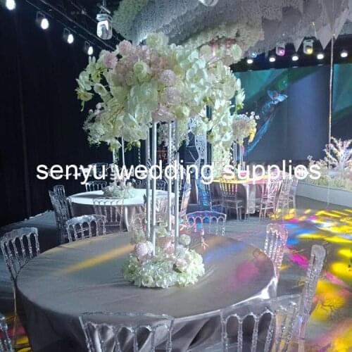 New style Tall Flower Wire Frame Wedding Blossom Tree Metal Centerpiece Stands wedding table decoration senyu0215