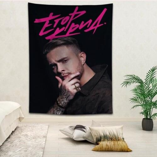 Custom Egor Krid printed Creative tapestry living room bedroom background wall fabric hanging painting small fresh