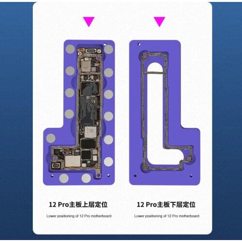 Mechanic iBGA 12 BGA Reballing Stencil Platform For iPhone 12 Pro Motherboard Middle Rework Tin Mesh Template Fixed Fixture