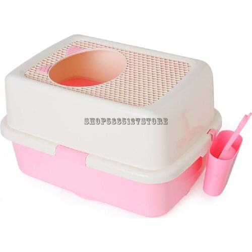 Top Entry Cat Litter Pan Fully Enclosed Extra Large Anti Splash And Anti Odor Toilet Cat Litter Pan Without Sand Cat