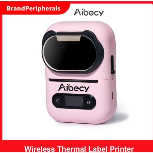 Aibecy Portable BT Label Maker Wireless Thermal Label Printer with Rechargeable Battery Compatible with iOS Android Smartphone