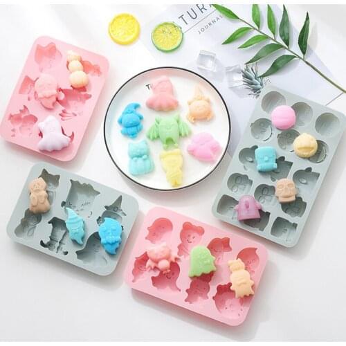 DIY Halloween Silicone Cake Mould Pumpkin Mummy Shaped Handmade Baking Fondant Chocolate Mould Cake Baking Decorating Tools