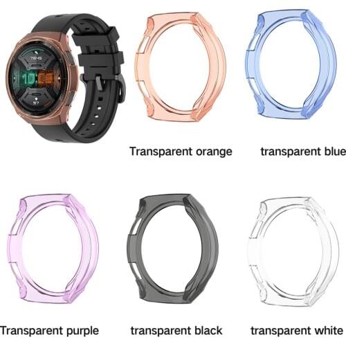 For Huami Amazfit GT2e Silicone Protector Case Transparent TPU Smart Watch Cover for Xiaomi amazfit GT2e Bumper Shockproof Case
