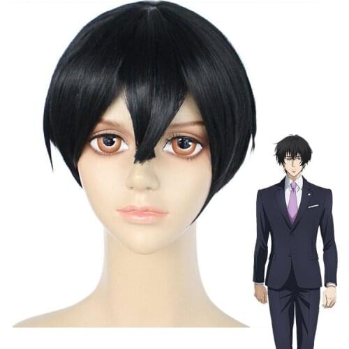 SK8 the Infinity Tadashi Kikuchi Black Short Wig Cosplay Costume SK Eight Heat Resistant Synthetic Hair SK∞ Men Women Party Wigs