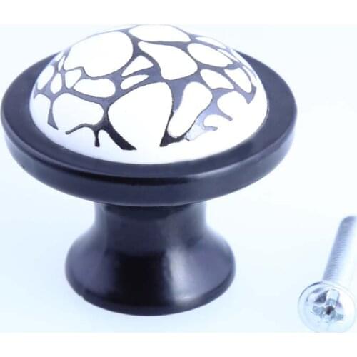 Modern simple crack white black drawer shoe cabinet knobs pulls black dresser kitchen cabinet tv tabinet handles pulls knobs