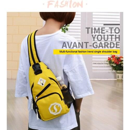 Single Shoulder Bag Double Diagonal Backpack Chest Oxford Fabric Fashion Trend Cross-body Backpack Female Small Mochila Feminina