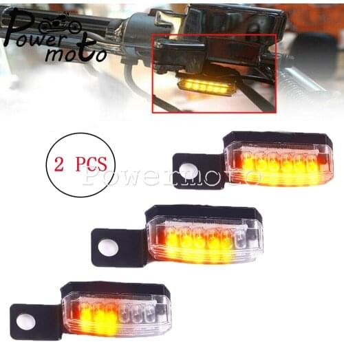 Motocross LED Tail Rear Turn Signal Indicator License Plate Blinker Light for Harley Dyna Softail Cafe Racer Triumph Scrambler