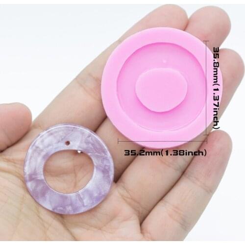 YF349 oval Earring Silicone Mold Resin Jewelry Making Pendant Earring Charm Necklace Mold