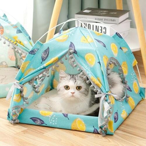 Pet Tent Cat Litter Kennel Teddy Small Dog Cat Princess Bed Four Seasons Universal Removable Washable Tent