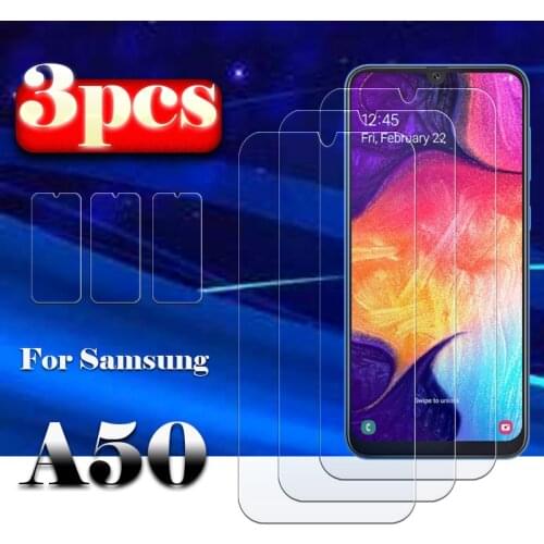 3 PCS Protective glass for samsung galaxy a50 screen protector tempered glas sheet 50a galaxya50 a 50 armored samsun flim 9H