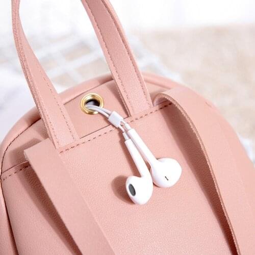 1 Pcs Women Lady Girl Backpack Zipper PU Leather For Travel Mobile Phone Cosmetic Best Sale-WT