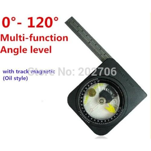 0-120 degree Multi-function Angle level meter protractor with track magnetic (Oil style) angle meter