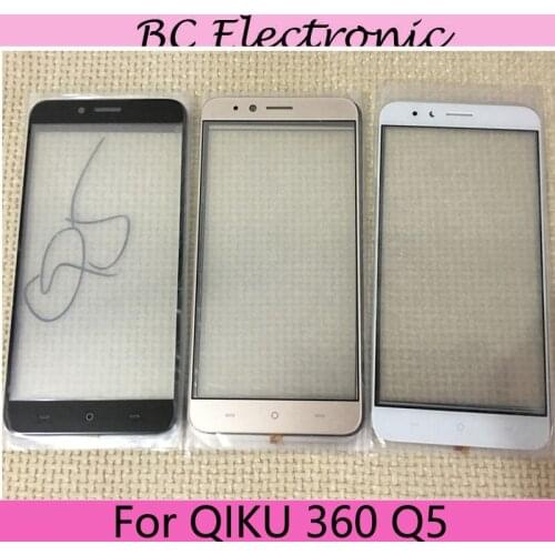 1PCS 5.5 inch For QIKU 360 Q5 Q 5 Front Outer Glass Lens Repair Touch Screen Outer Glass without Flex cable