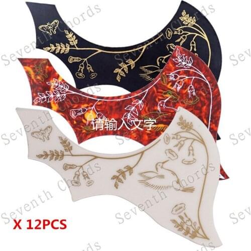 12Pcs 40 " 41 " Left handed Hummingbird Flower Decorative Acoustic Guitar Pickguard Pick Guard Plate guitar accessories parts