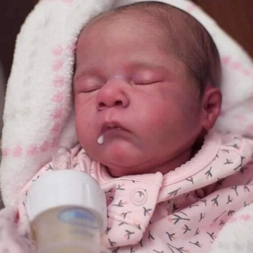 16inch Reborn Doll Kit Pip Sleeping Baby Unfinished Doll Parts Premie Size Unpainted Doll Kit Bebe Reborn