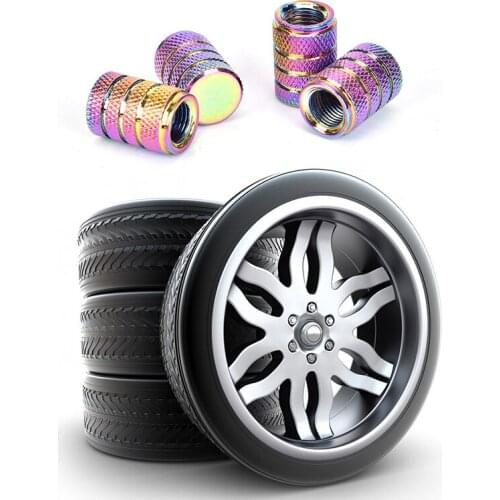 4 x Wheel Tyre Tire Valve Stem Air Dust Cover Screw Caps Car Truck Bike Neochrom