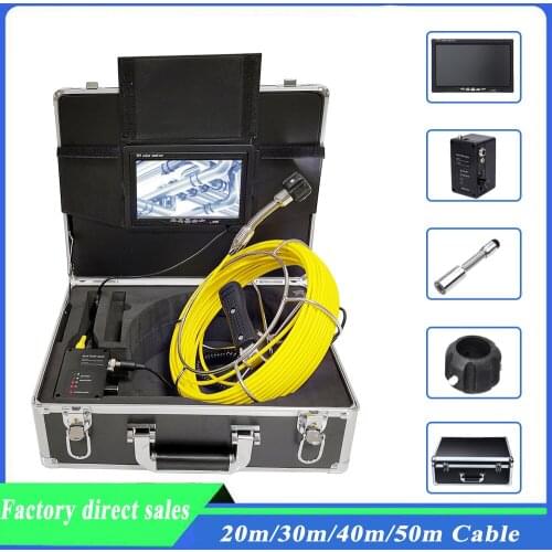 7 Inch 23mm New Industrial Drain Pipe Inspection Video Camera 20M 30M 40M 50M Cable Endoscope Sewer Camera