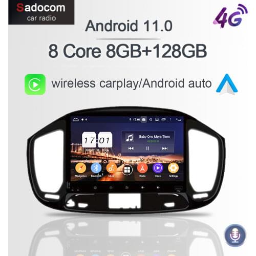 720P Wireless Carplay PX6 IPS 9" Android 10.0 4G+64G Car DVD Player GPS RDS Autoradio wifi Bluetooth 5.0 For Fiat Uno 2014-2017