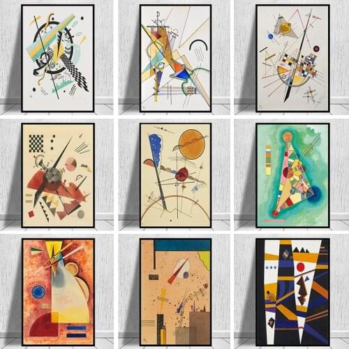 Abstract Geometric Artwork By Wassily Kandinsky Canvas Art Posters and Print Canvas Paintings on The Wall Home Decor Pictures