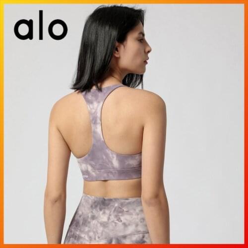 Alo Yoga Sexy Womens Tube Top Fitness Exercise Yoga Sports Bra Breathable Moisture Wicking Printed Underwear 2098
