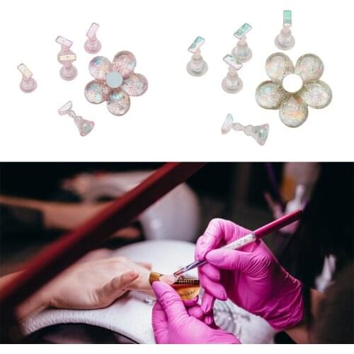 Nail Art Practice Display Stand Chess Board Magnetic Tips Practice Holder Set Polish Gel Color Chart Tool for Nail DIY