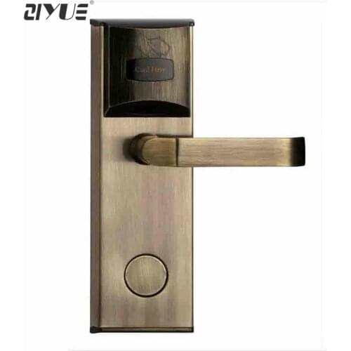 Zinc Alloy Stainless Steel Electronic Manual Key RFID Card Hotel Smart Card Door Lock ET101RF