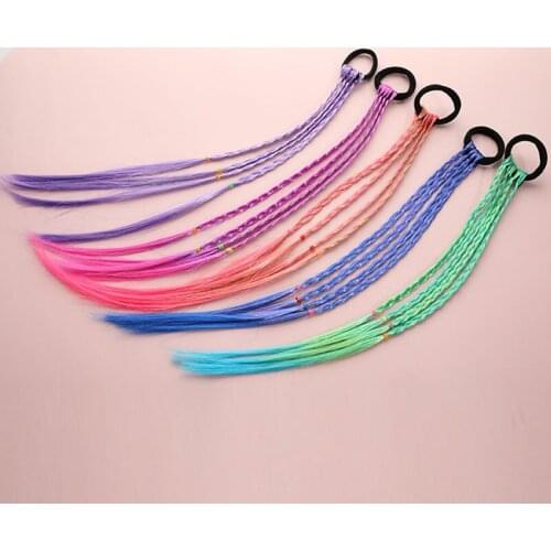 Elastic Hair Band Rubber Kids Wig Headband Girls Twist Braid Rope Headdress 100% brand new and high quality