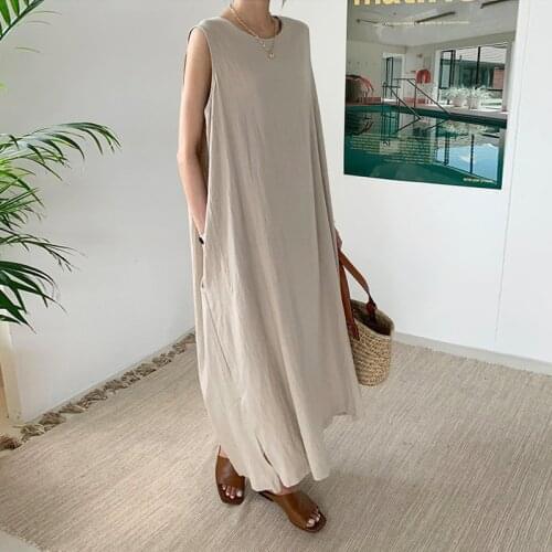 Fairynatural Solid Summer Dresses