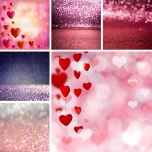Fantasy Wedding Love Hearts Light Bokeh Valentine Photographic Backgrounds Customized Photographic Backdrops For Photo Studio