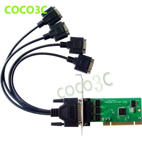 IOC845 PCI 4 ports Serial PCI card Multi RS232 DB9 COM port to PCI adapter IO Card with low profile bracket