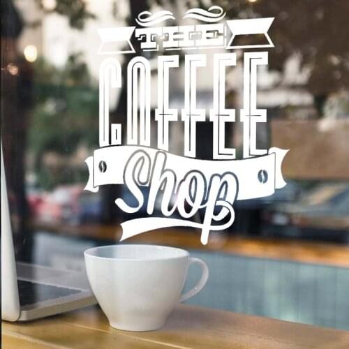 Coffee Shop Sign Quality Goods Premium Goods Logo Cafe Decor Highest Quality Wall Cup Decal Sticker Vinyl