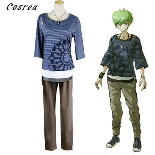 Game Danganronpa V3 Killing Harmony Costumes Rantaro Amami Cosplay Shirts Pants Uniform Full Sets Dangan-ronpa Wigs Halloween