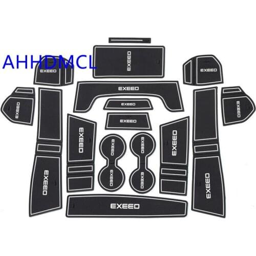 Car Gate Slot Pad Cup Armrest Storage Pad Anti-Slip Mat For Chery Exeed TX 2019 2020