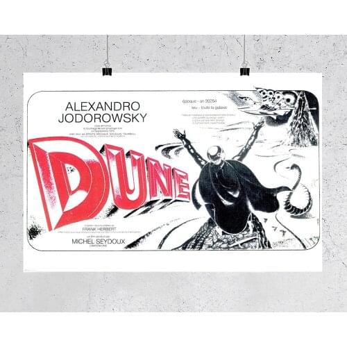 L131 JODOROWSKYs DUNE Movie Silk Fabric Poster Art Decor Indoor Painting Gift