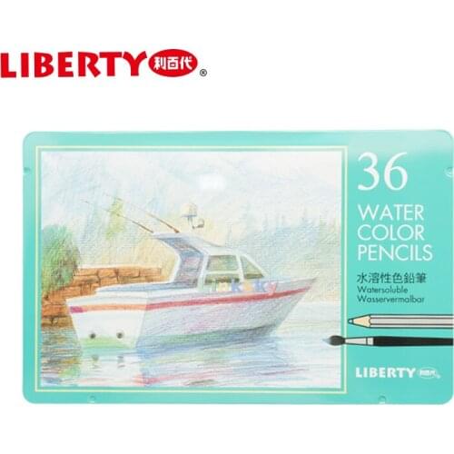 Liberty Water Color Pencil Set of 36,CC-859ZM,36 Professional, Soluble, Different Color Pencils, for Artists and Arts Students