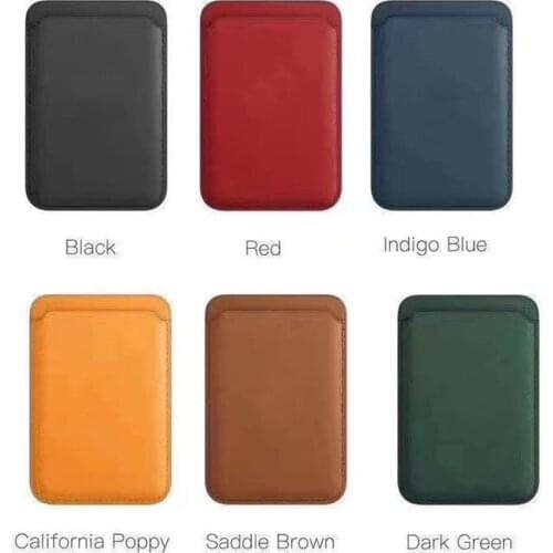 Magnet Wallet Card Case for Magsafe PU Card Holder for iPhone 12 Pro Max Mini Fundas Coque With Logo Available