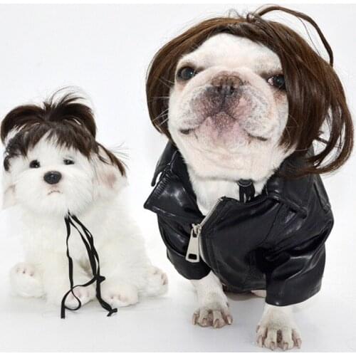 Cute Pet Dog Wigs Costumes Synthetic Accessories Headdresses For Halloween Christmas Eve Holiday Party Decorations Toys