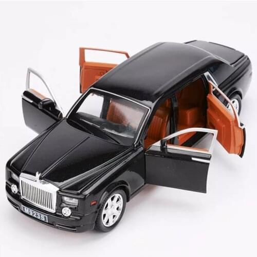 Alloy car model 1:24 phantom car model boy audio visual toy car six door car toy childrens birthday New Year gift